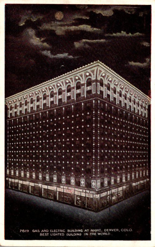 Colorado Denver Gas and Electric Building At Night