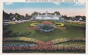 Indiana Indianapolis Fountain And Gardens At Garfield Park