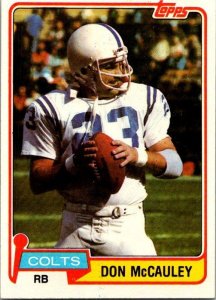 1981 Topps Football Card Don McCauley Baltimore Colts sk60180