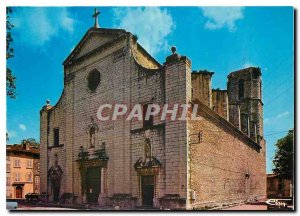 Postcard Modern Lorgues Var Church Square