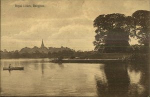 Rangoon Burma Royal Lakes c1910 Postcard