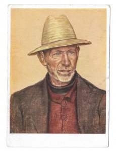 Rheinischer Bauer Farmer Else Schmidt Van Der Velde 1942 Munich 4X6 Art Postcard