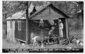 RPPC I Done Seed A Furner Arkansas Shack Hillbillies c1930s Vintage Postcard