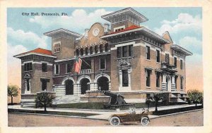 City Hall Pensacola Florida 1920s postcard