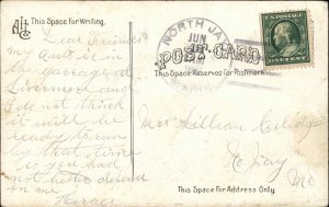 Antique PC Famous Quotes Eugene Field Poem Poetry Gate and Flowers