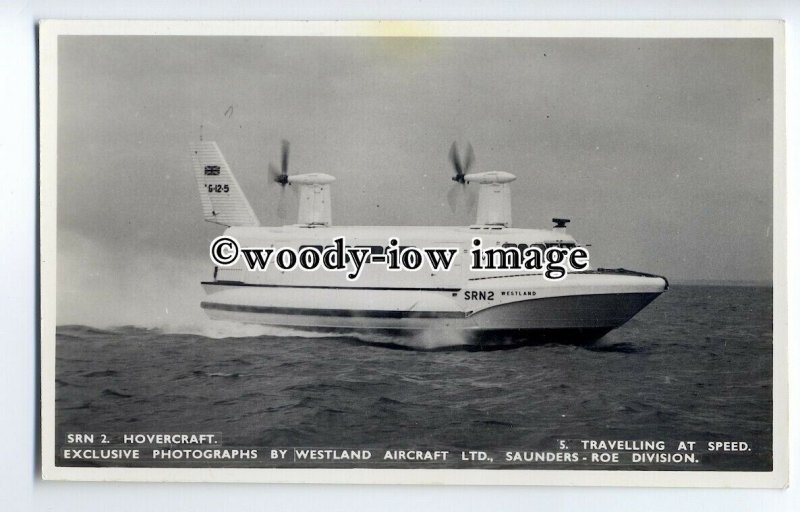 f0786 - SRN 2 Hovercraft at Speed , Isle of Wight - postcard by Nighs