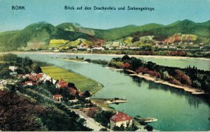 Germany Bonn Blick auf den Drachenfels und Siebengebirge Vintage Postcard 07.94