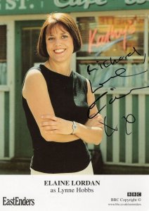 Elaine Lordan Lynne Hobbs Eastenders Hand Signed Cast Card Photo