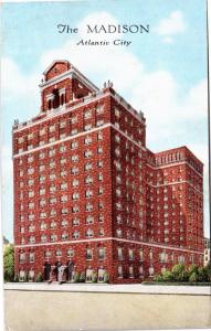 The Madison, Atlantic City, New Jersey, Kropp Linen Postcard 6776