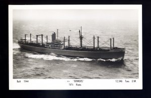 ca0718 - Ben Line Cargo Ship - Bennevis - built 1944 - plainback postcard