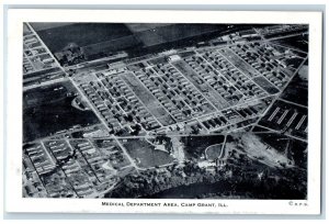 c1920 Aerial View Medical Department Area Camp Grant Illinois Vintage Postcard 