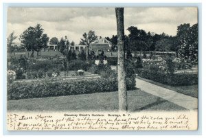 1908 Chauncey Olcott's Garden, Saratoga Springs New York NY Antique Postcard 