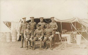 1910 King's Royal Rifle Corps Frocke Drill Soldier Group Summer Camp RPPC