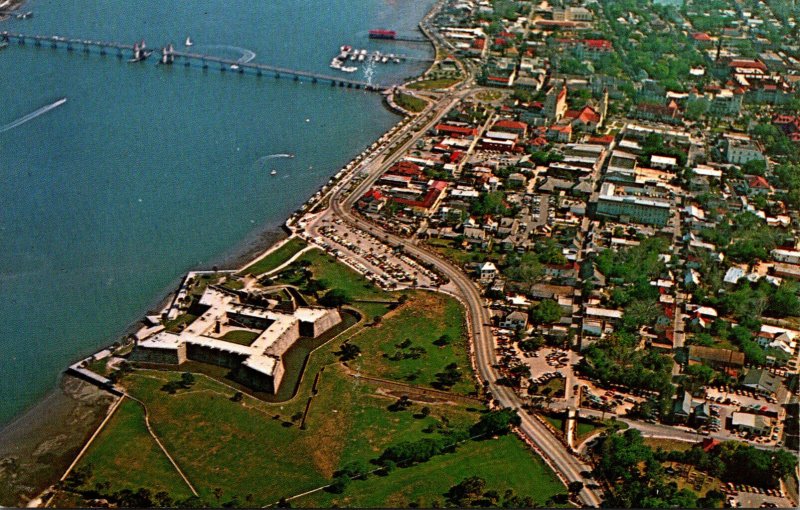 Florida St Augustine Aerial View Of Castillo De San Marcos