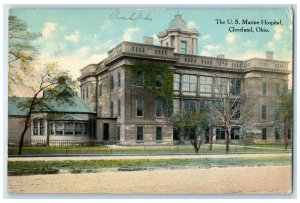 1913 Exterior View US Marine Hospital Building Road Cleveland Ohio OH Postcard