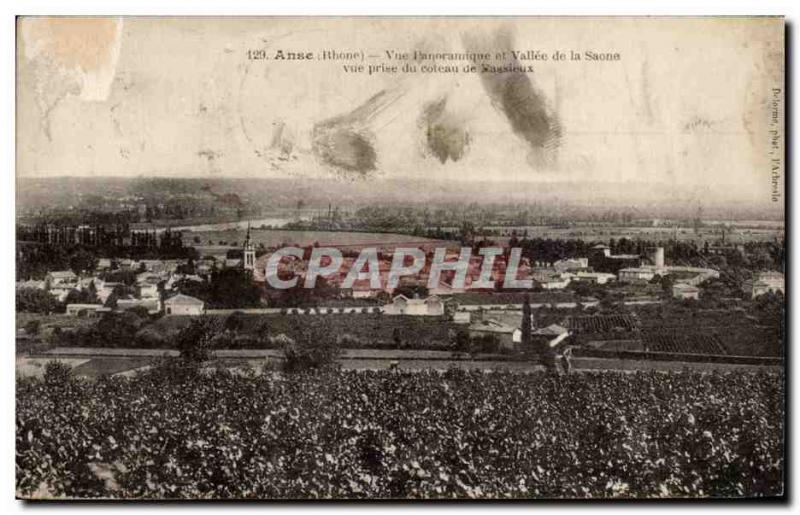 Postcard Old Anse and Panoramic valley of the Saone View from Coteau Vasieux
