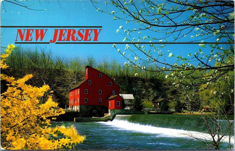 New Jersey NJ Clinton Historical Museum Hunterdon County Mill Rural Postcard 