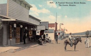 Tia Juana Mexico Street Scene Curio Store Vintage Postcard AA69378