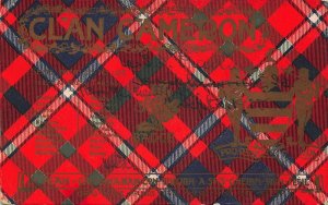 Valentine's Tartan Series The Clan Cameron Badge Coat of Arms Postcard