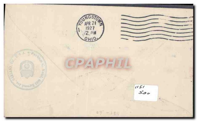 1 Letter Flight United States Cleveland Pittsburgh 21 April 1927