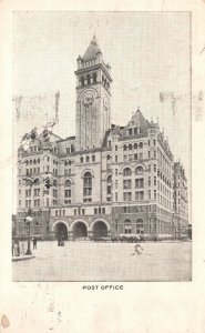 Vintage Postcard 1910's Post Office Postal Services Building Historical Landmark