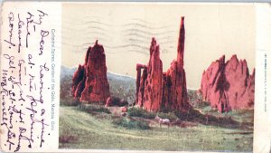 Cathedral Spires Garden of the Gods Colorado Postcard Undivided Back 1904