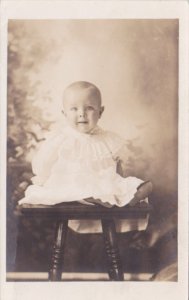 Young Baby Posing Jesse Eldon Peek Wellstone Oklahoma Real Photo