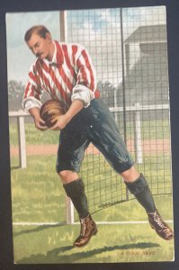 Mint USA Picture Postcard Soccer Goalkeeper A Good save 1908