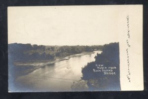 RPPC ESTHERVILLE IOWA VIEW FROM ROCK ISLAND BRIDGE 1908REAL PHOTO POSTCARD