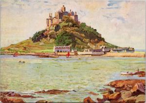 St. Michael's Mount Cornwall England J.A. Park Artist UNUSED Postcard D94