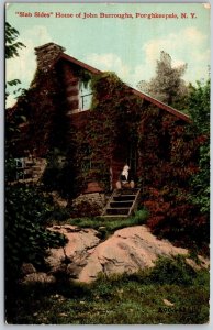 Vtg Poughkeepsie New York NY Home of John Burroughs Slab Side 1910s Postcard