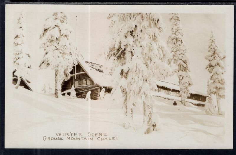 Winter Scene,Grouse Mountain Chalet,Vancouver,British Colombia,Canada