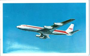 TWA  STAR STREAM  AIRPLANE   1965  Advertising  Postcard