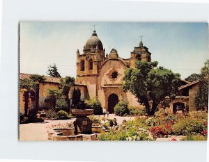 Postcard Mission San Carlos Borromeo Carmel California USA