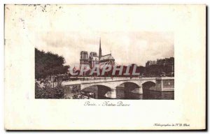 Old Postcard Paris Notre Dame