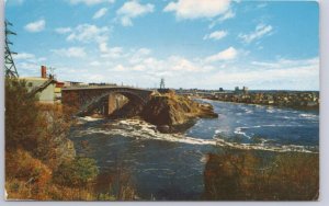 Reversing Falls, Low Water, Saint John, New Brunswick, Vintage 1957 Postcard