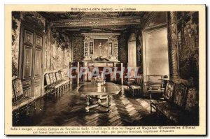 Postcard Old Sully sur Loire Loiret Le Chateau Dining Room Old Firm Working S...