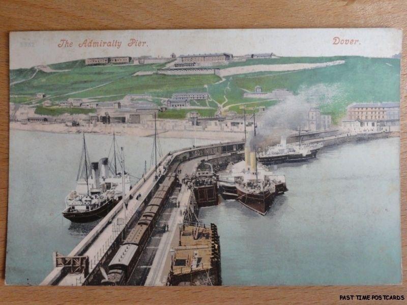 c1907 - The Admirality Pier - Dover - showing two paddle steam ferries