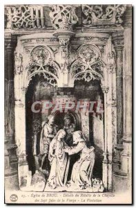 Postcard Ancient Church of Brou details Altarpiece of the Chapel of the Seven...