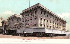 Postcard SHOPS SCENE Fresno California CA AI4930