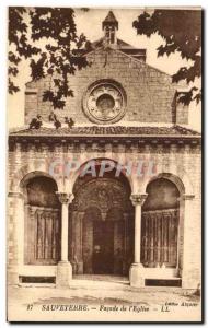 Old Postcard Sauverre Facade of L & # 39eglise