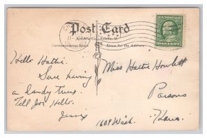 Postcard Main Street Looking East Chanute Kans. Kansas c1909 Postmark