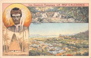 B86524 new caledonia noumea types folklore case d un chef  canaque oceania