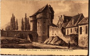 CPA JOIGNY Ancien - La Porte St-Jacques en 1817 démolie depuis (658745)