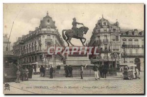 Old Postcard Orleans Place du Martroi Joan of Arc Tramway Ice Dealer