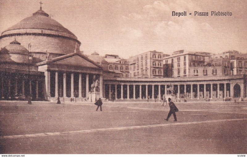 NAPOLI, Campania, Italy, 1900-1910s; Piazza Plebiscito