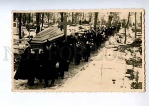 198833 RUSSIA FINLAND Funeral procession coffin vintage photo