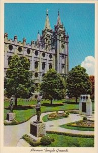 Monuments And Flowers In Temple Block Salt Lake City Utah