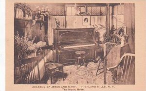 New York Highland Mills Academy Of Jesus And Mary The Music Room Albertype