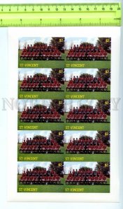 500878 St.Vincent English team Soccer Football colour separations IMPERF sheet